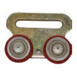 Smooth Operation Side Curtain Roller with Two Wheels Article No: EBHW089, Designed for Easy Sliding and Robust Load Handling in Tarpaulin and Curtain Systems with Weather-Resistant Construction